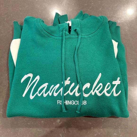 NTW Super soft Anthro Green and White Hoodie with Logo - Picture 2 of 5